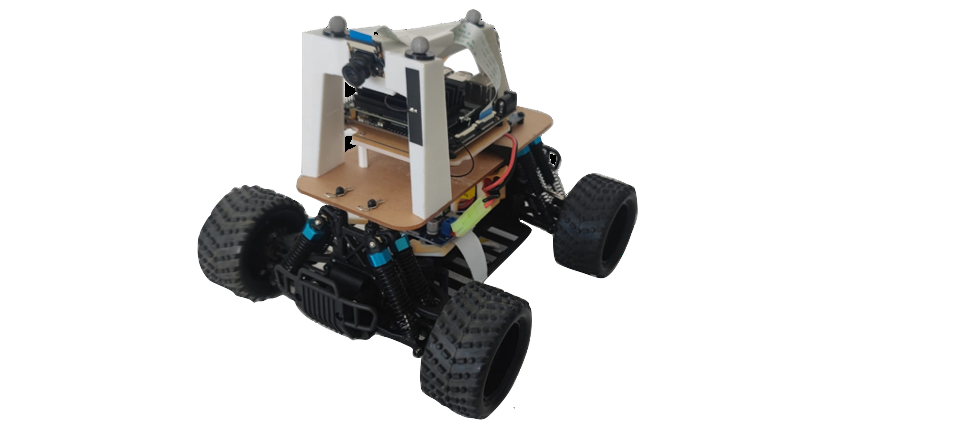 The Donkey Car, a 1/16-scale research vehicle with an onboard camera and compute stack